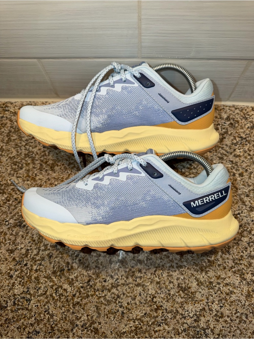Merrell Women’s Sneakers in White, Light Blue & Yellow